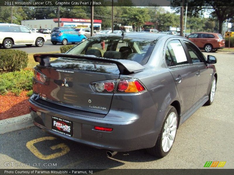 Graphite Gray Pearl / Black 2011 Mitsubishi Lancer GTS