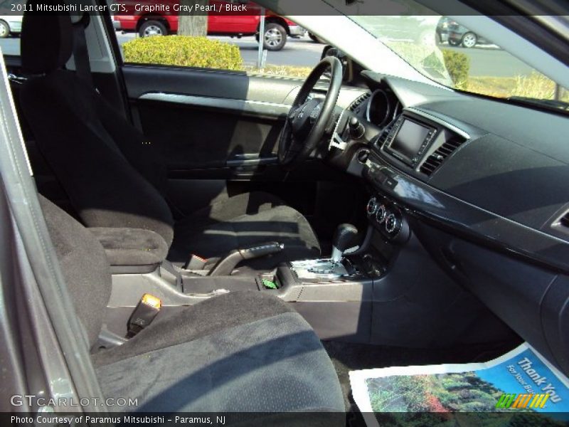 Graphite Gray Pearl / Black 2011 Mitsubishi Lancer GTS