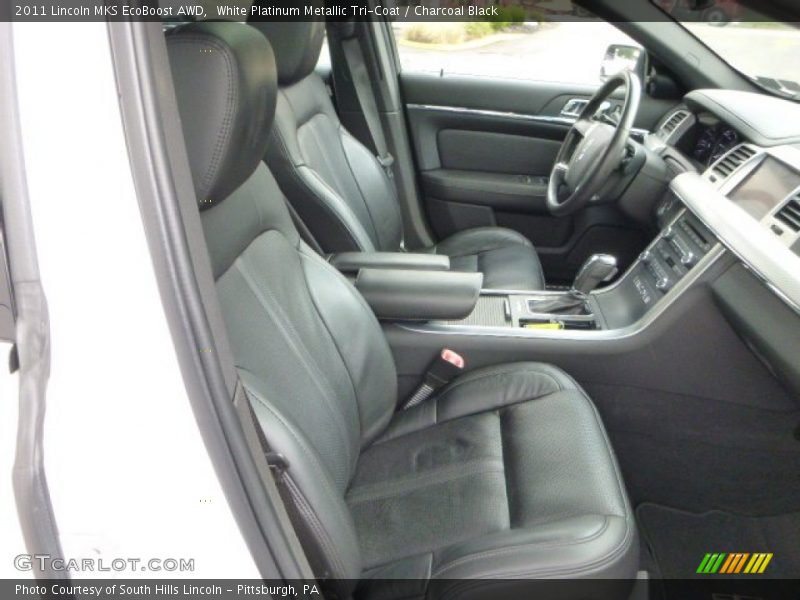 White Platinum Metallic Tri-Coat / Charcoal Black 2011 Lincoln MKS EcoBoost AWD