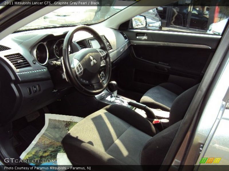 Graphite Gray Pearl / Black 2011 Mitsubishi Lancer GTS