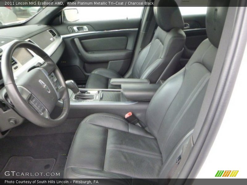 White Platinum Metallic Tri-Coat / Charcoal Black 2011 Lincoln MKS EcoBoost AWD