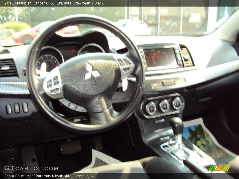 Graphite Gray Pearl / Black 2011 Mitsubishi Lancer GTS