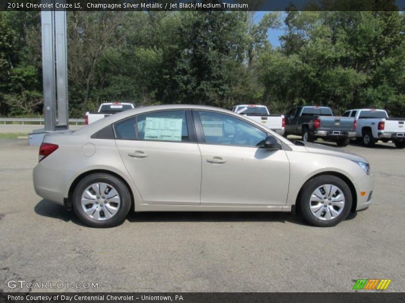 Champagne Silver Metallic / Jet Black/Medium Titanium 2014 Chevrolet Cruze LS