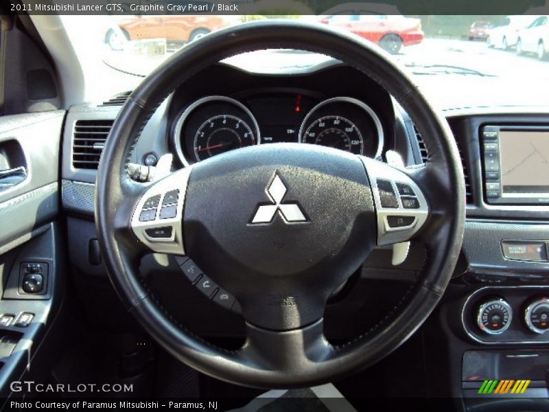 Graphite Gray Pearl / Black 2011 Mitsubishi Lancer GTS