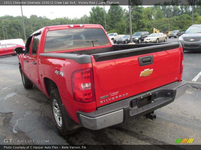 Victory Red / Dark Titanium 2011 Chevrolet Silverado 1500 LS Crew Cab 4x4