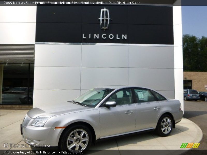 Brilliant Silver Metallic / Medium Dark Flint/Light Stone 2009 Mercury Sable Premier Sedan