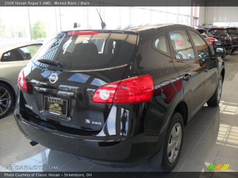 Wicked Black / Black 2008 Nissan Rogue S AWD
