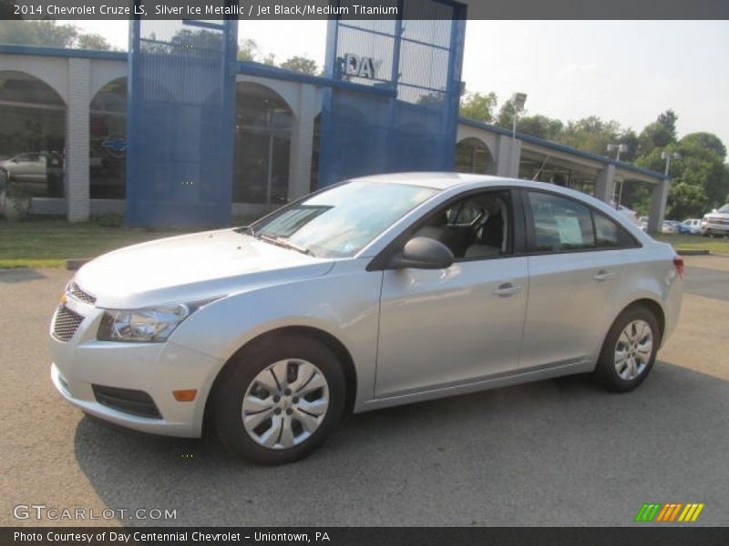Silver Ice Metallic / Jet Black/Medium Titanium 2014 Chevrolet Cruze LS