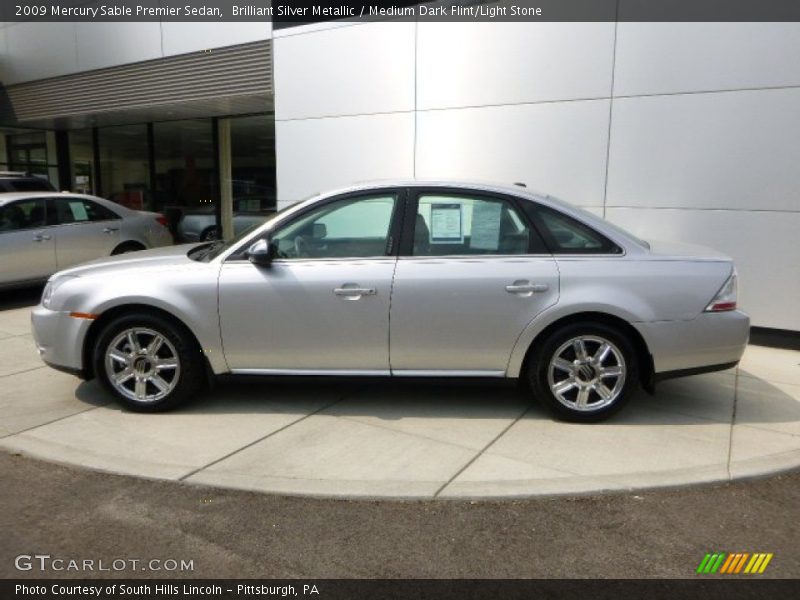 Brilliant Silver Metallic / Medium Dark Flint/Light Stone 2009 Mercury Sable Premier Sedan