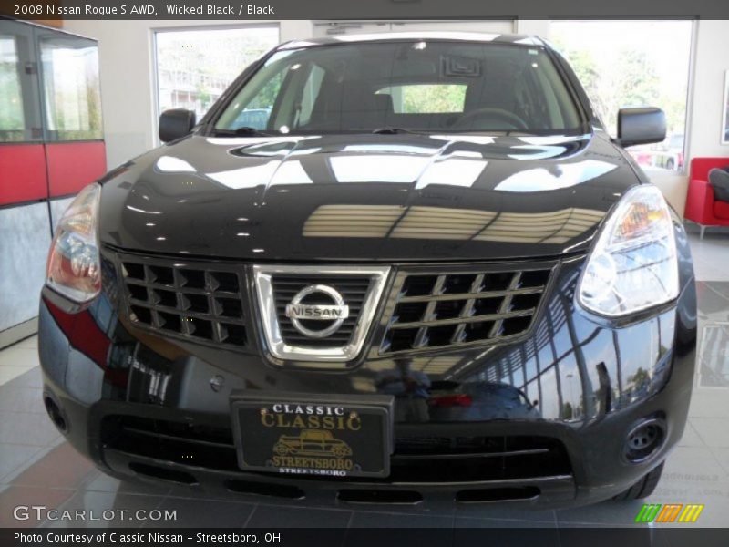 Wicked Black / Black 2008 Nissan Rogue S AWD