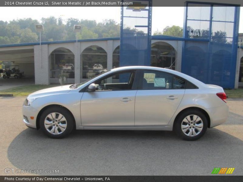 Silver Ice Metallic / Jet Black/Medium Titanium 2014 Chevrolet Cruze LS