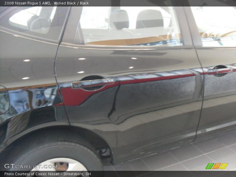 Wicked Black / Black 2008 Nissan Rogue S AWD