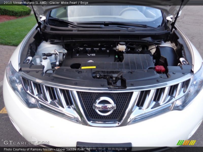 Glacier White Pearl / Beige 2010 Nissan Murano SL AWD