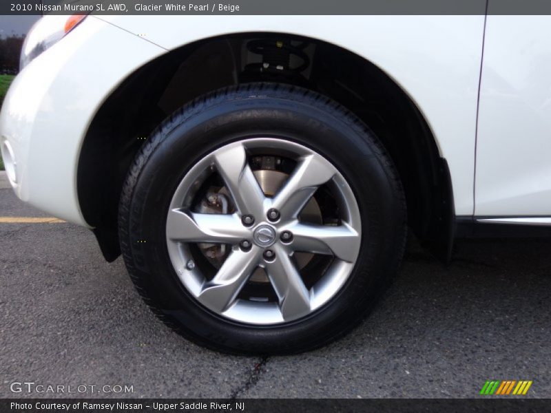 Glacier White Pearl / Beige 2010 Nissan Murano SL AWD