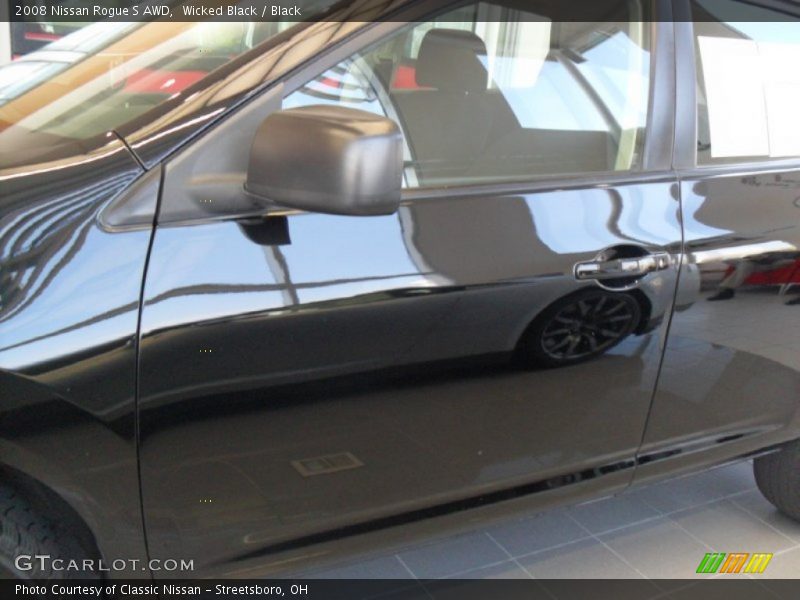 Wicked Black / Black 2008 Nissan Rogue S AWD