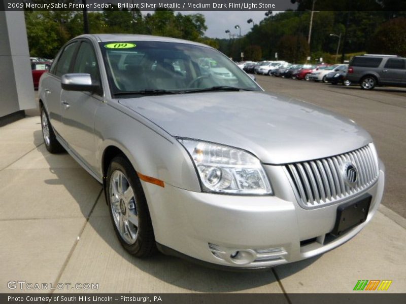 Brilliant Silver Metallic / Medium Dark Flint/Light Stone 2009 Mercury Sable Premier Sedan