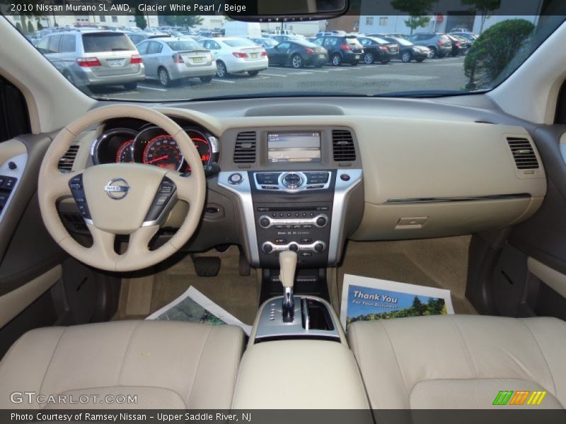 Glacier White Pearl / Beige 2010 Nissan Murano SL AWD