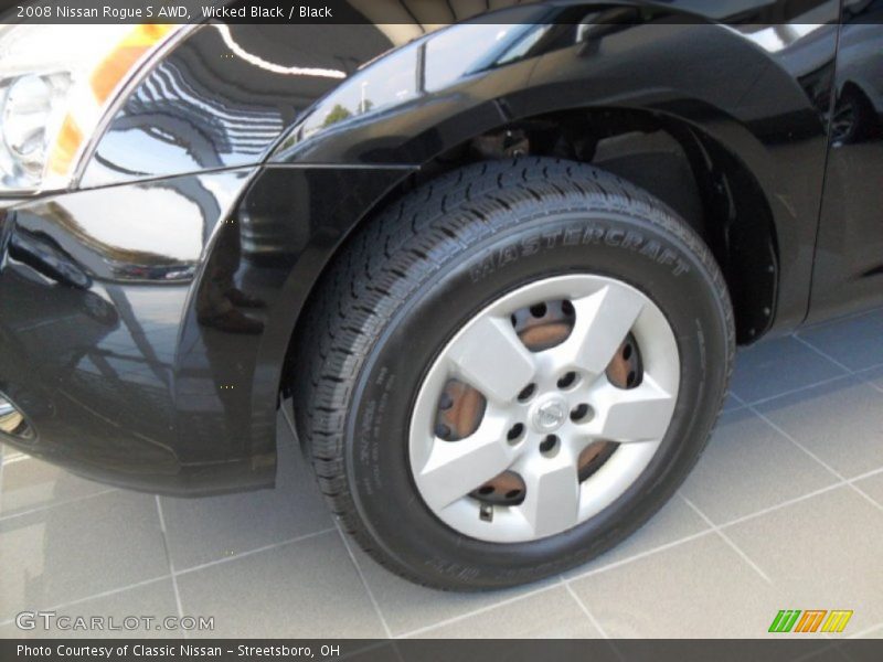 Wicked Black / Black 2008 Nissan Rogue S AWD