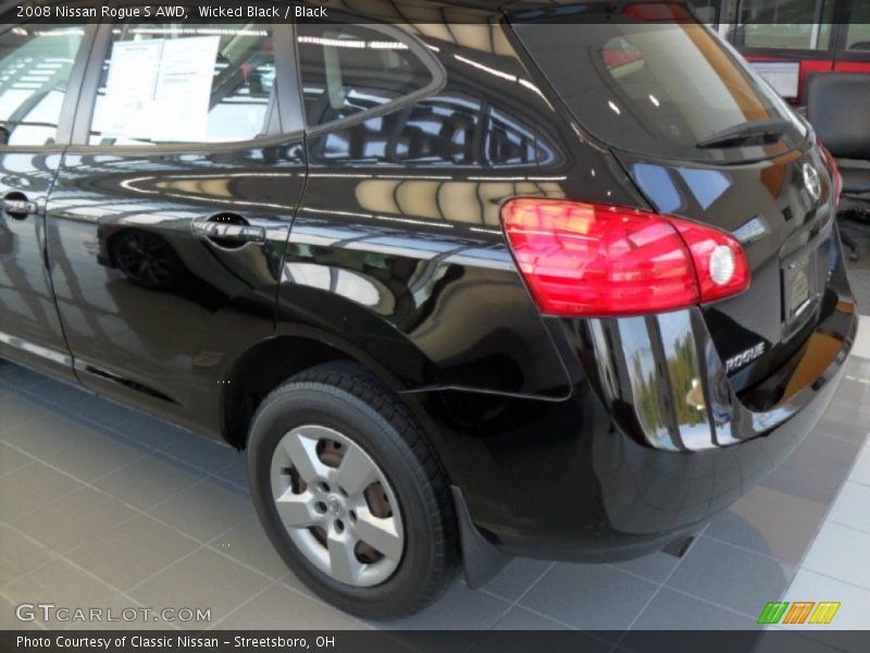 Wicked Black / Black 2008 Nissan Rogue S AWD