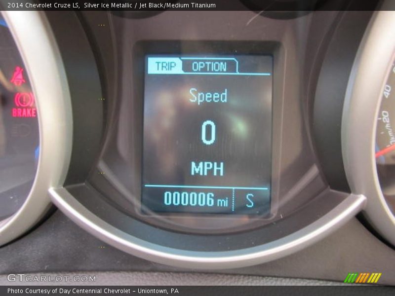 Silver Ice Metallic / Jet Black/Medium Titanium 2014 Chevrolet Cruze LS