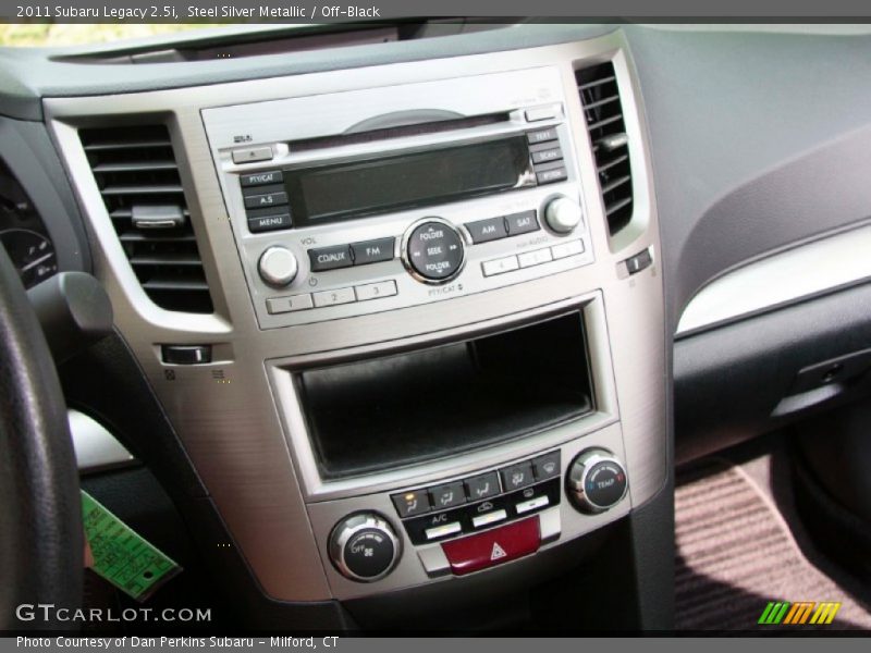 Steel Silver Metallic / Off-Black 2011 Subaru Legacy 2.5i