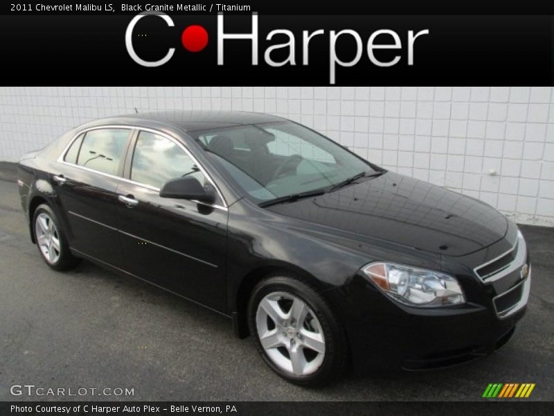 Black Granite Metallic / Titanium 2011 Chevrolet Malibu LS