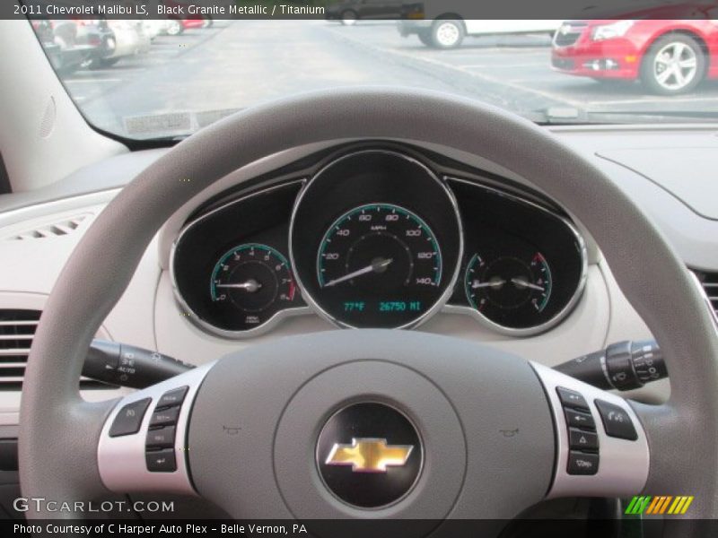 Black Granite Metallic / Titanium 2011 Chevrolet Malibu LS