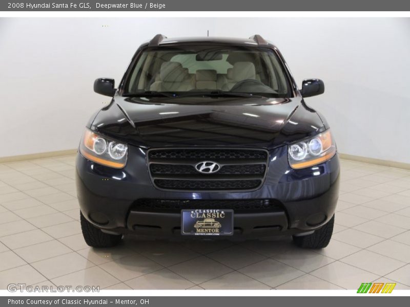 Deepwater Blue / Beige 2008 Hyundai Santa Fe GLS