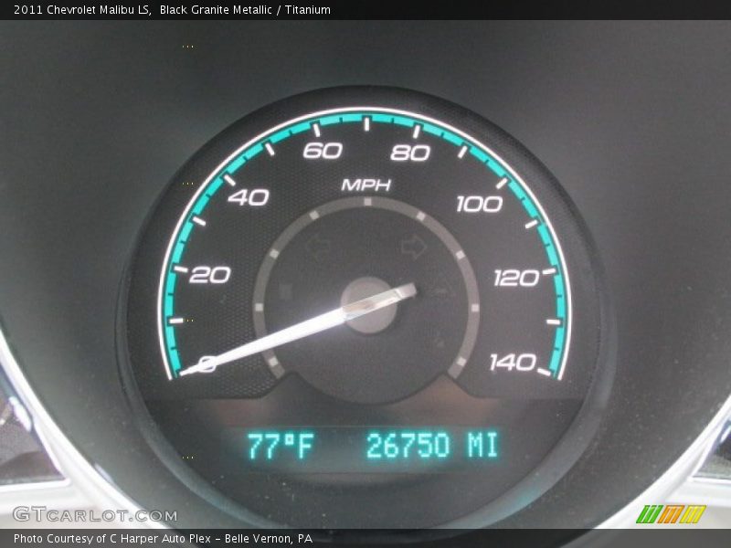 Black Granite Metallic / Titanium 2011 Chevrolet Malibu LS