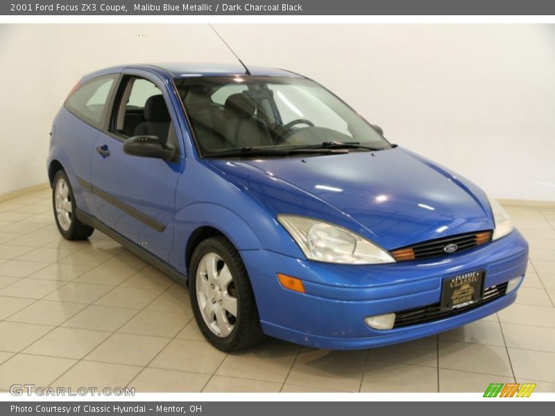 Malibu Blue Metallic / Dark Charcoal Black 2001 Ford Focus ZX3 Coupe