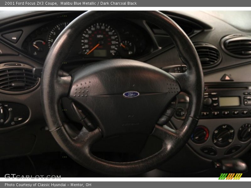 Malibu Blue Metallic / Dark Charcoal Black 2001 Ford Focus ZX3 Coupe