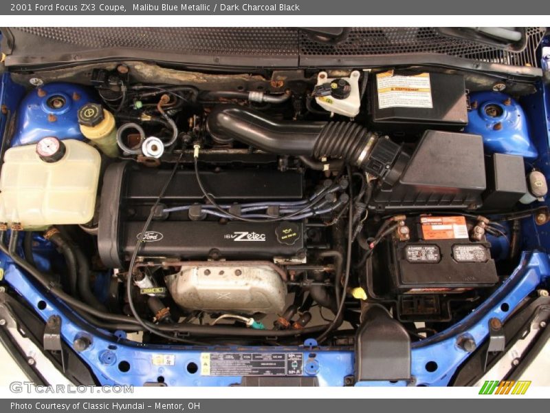 Malibu Blue Metallic / Dark Charcoal Black 2001 Ford Focus ZX3 Coupe