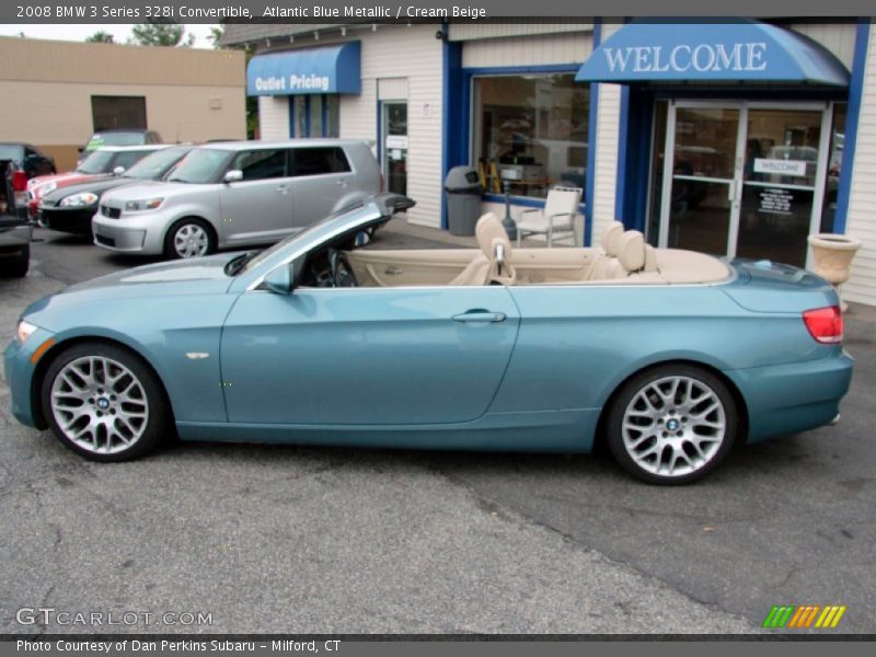 Atlantic Blue Metallic / Cream Beige 2008 BMW 3 Series 328i Convertible