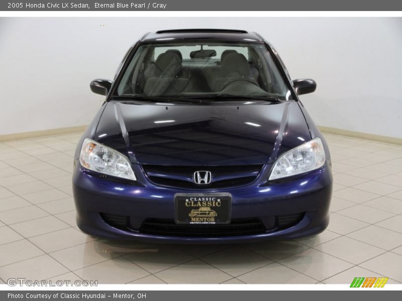 Eternal Blue Pearl / Gray 2005 Honda Civic LX Sedan