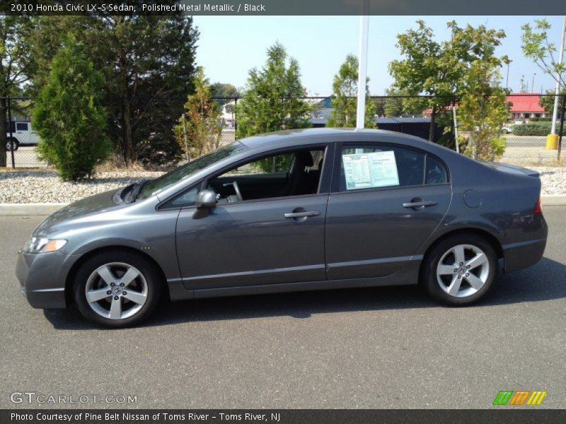 Polished Metal Metallic / Black 2010 Honda Civic LX-S Sedan