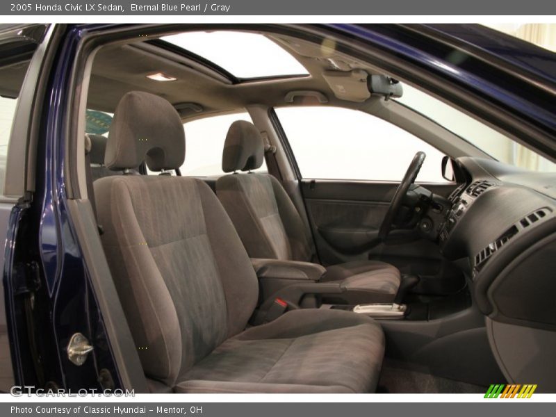 Eternal Blue Pearl / Gray 2005 Honda Civic LX Sedan