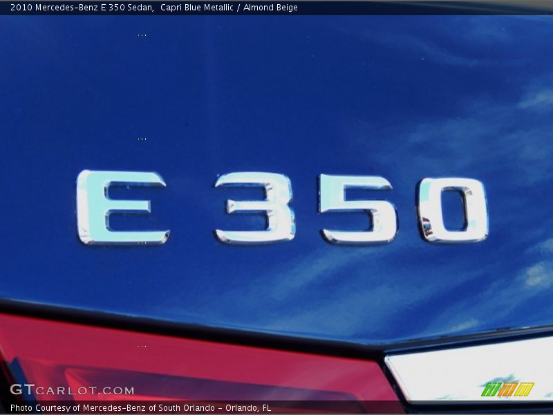 Capri Blue Metallic / Almond Beige 2010 Mercedes-Benz E 350 Sedan