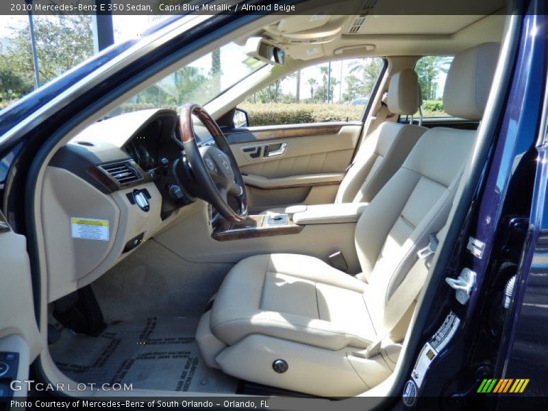 Capri Blue Metallic / Almond Beige 2010 Mercedes-Benz E 350 Sedan