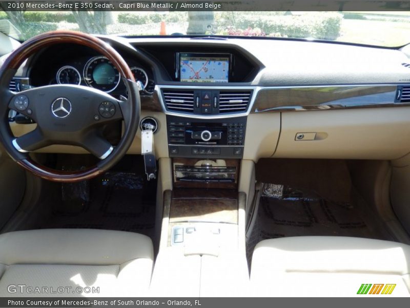 Capri Blue Metallic / Almond Beige 2010 Mercedes-Benz E 350 Sedan