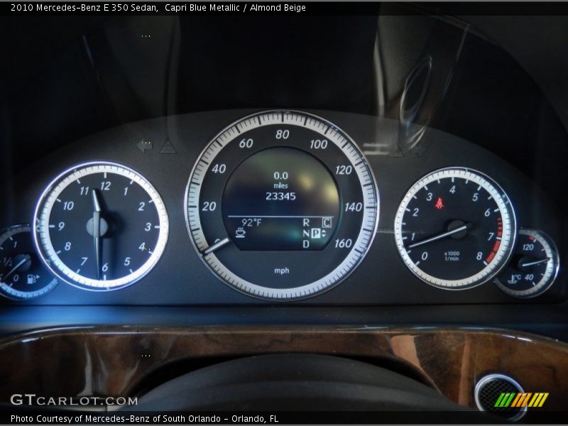 Capri Blue Metallic / Almond Beige 2010 Mercedes-Benz E 350 Sedan