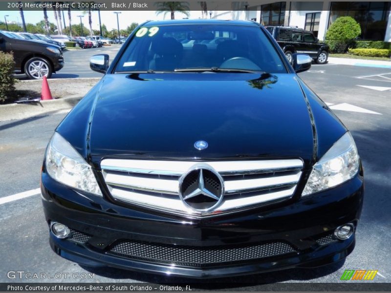 Black / Black 2009 Mercedes-Benz C 300 Sport