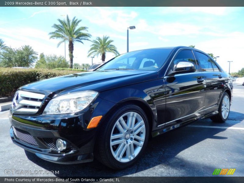 Black / Black 2009 Mercedes-Benz C 300 Sport