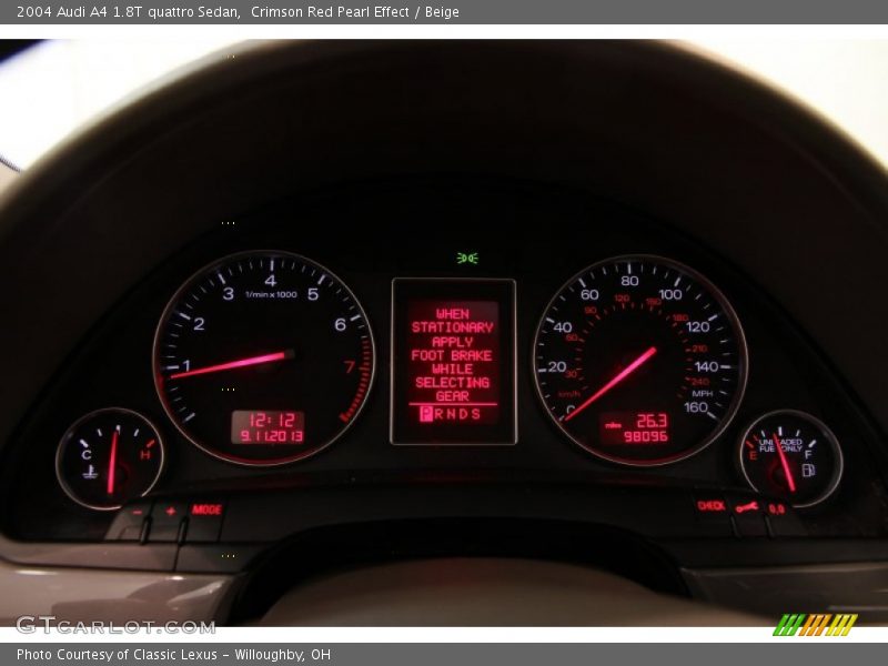  2004 A4 1.8T quattro Sedan 1.8T quattro Sedan Gauges