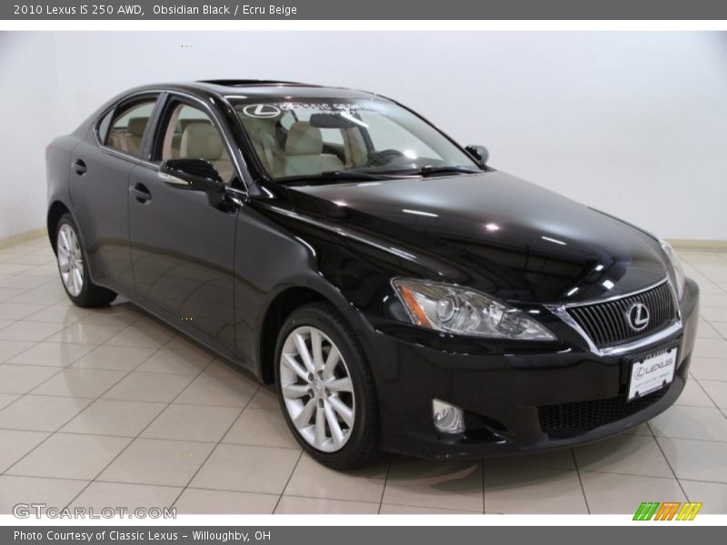 Obsidian Black / Ecru Beige 2010 Lexus IS 250 AWD