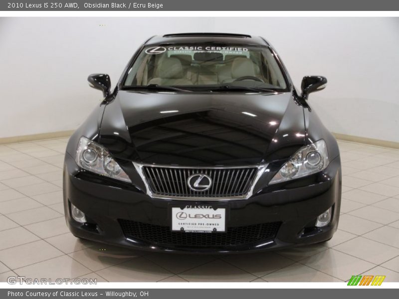 Obsidian Black / Ecru Beige 2010 Lexus IS 250 AWD