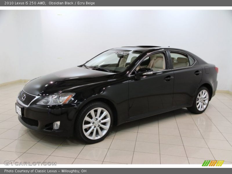 Obsidian Black / Ecru Beige 2010 Lexus IS 250 AWD