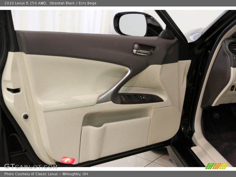 Obsidian Black / Ecru Beige 2010 Lexus IS 250 AWD