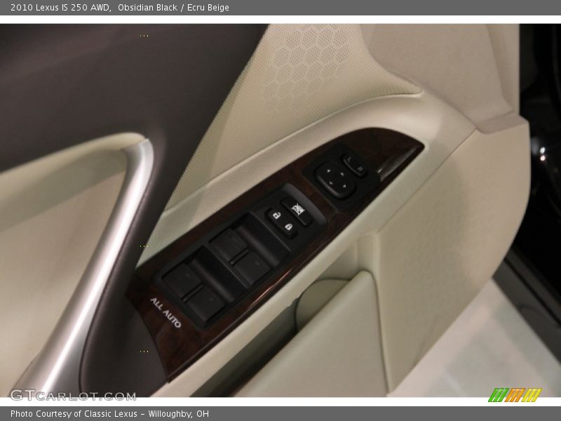 Obsidian Black / Ecru Beige 2010 Lexus IS 250 AWD