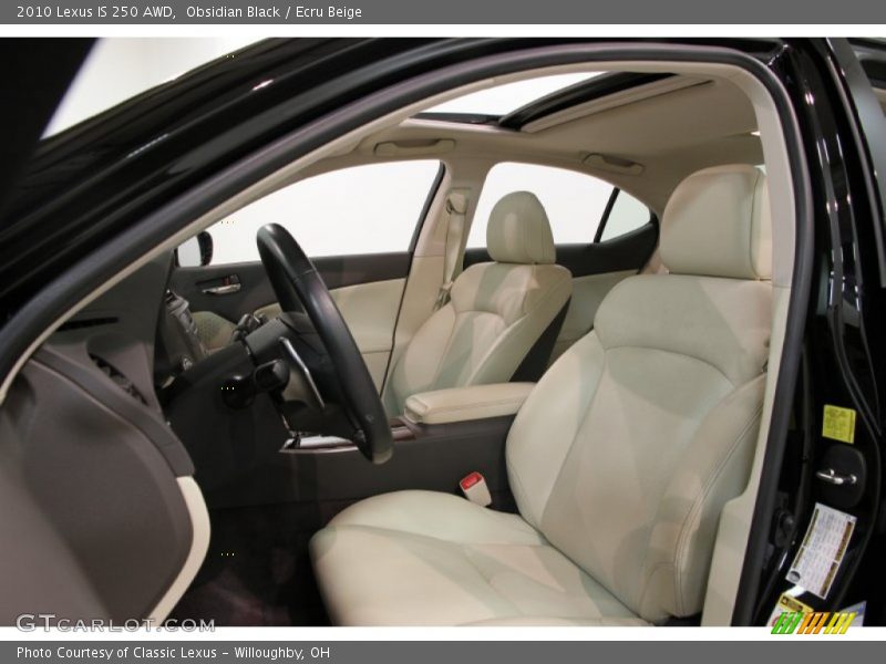 Obsidian Black / Ecru Beige 2010 Lexus IS 250 AWD