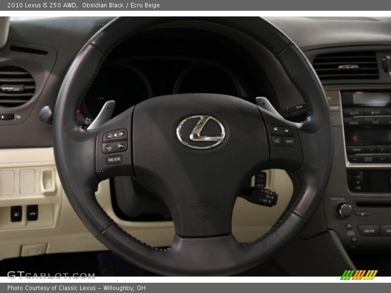 Obsidian Black / Ecru Beige 2010 Lexus IS 250 AWD